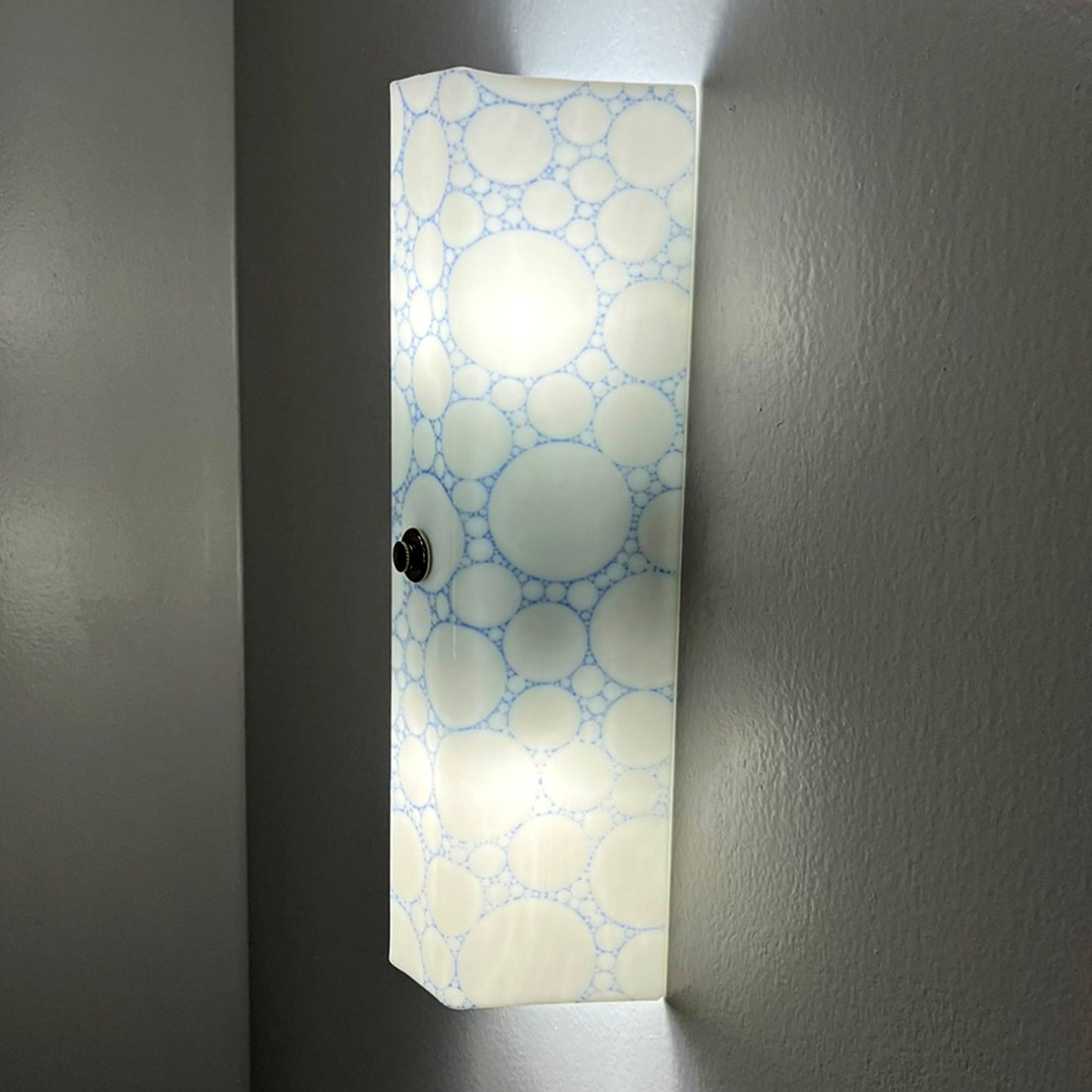 Bathroom Wall Sconce, Blue Bubbles