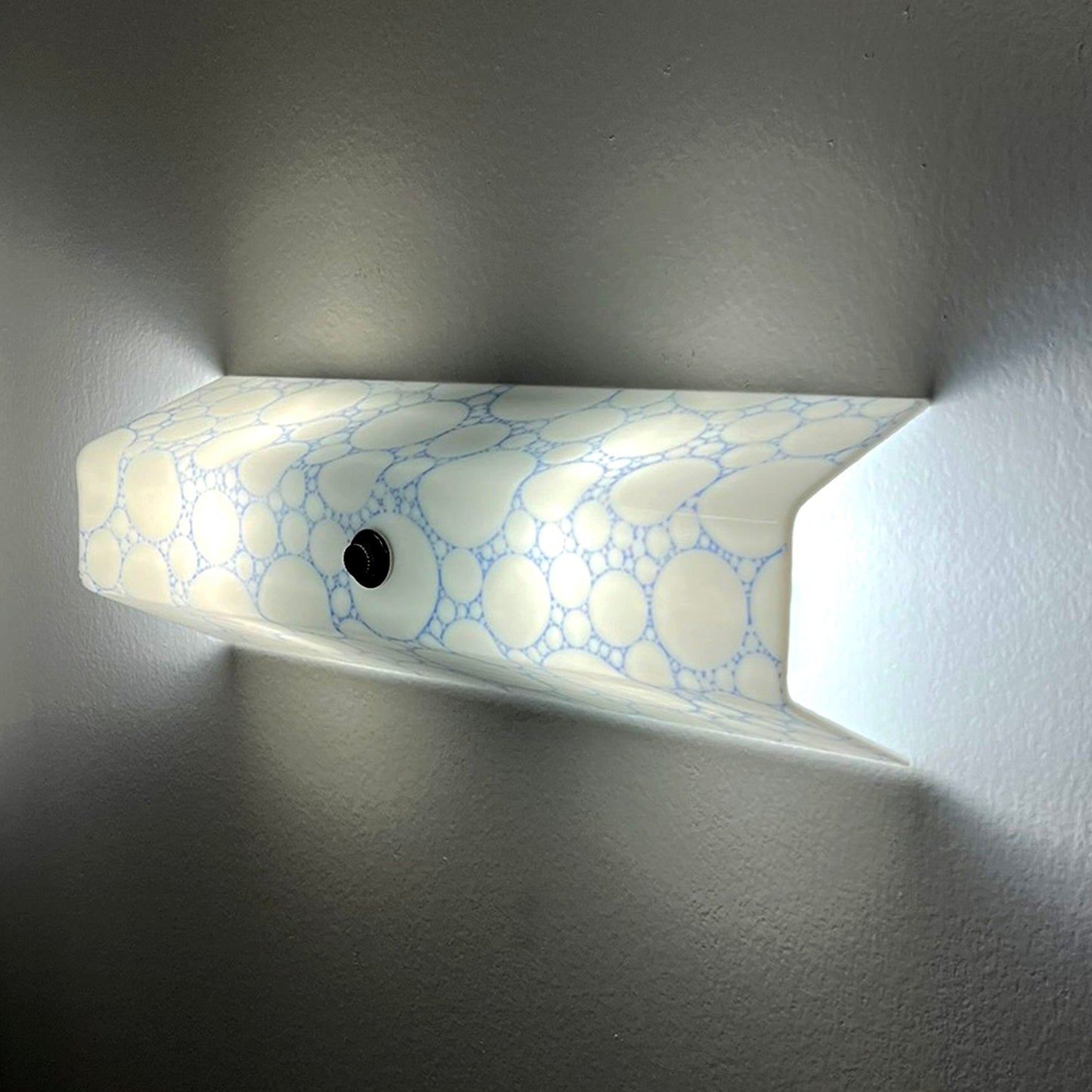 Bathroom Wall Sconce, Blue Bubbles