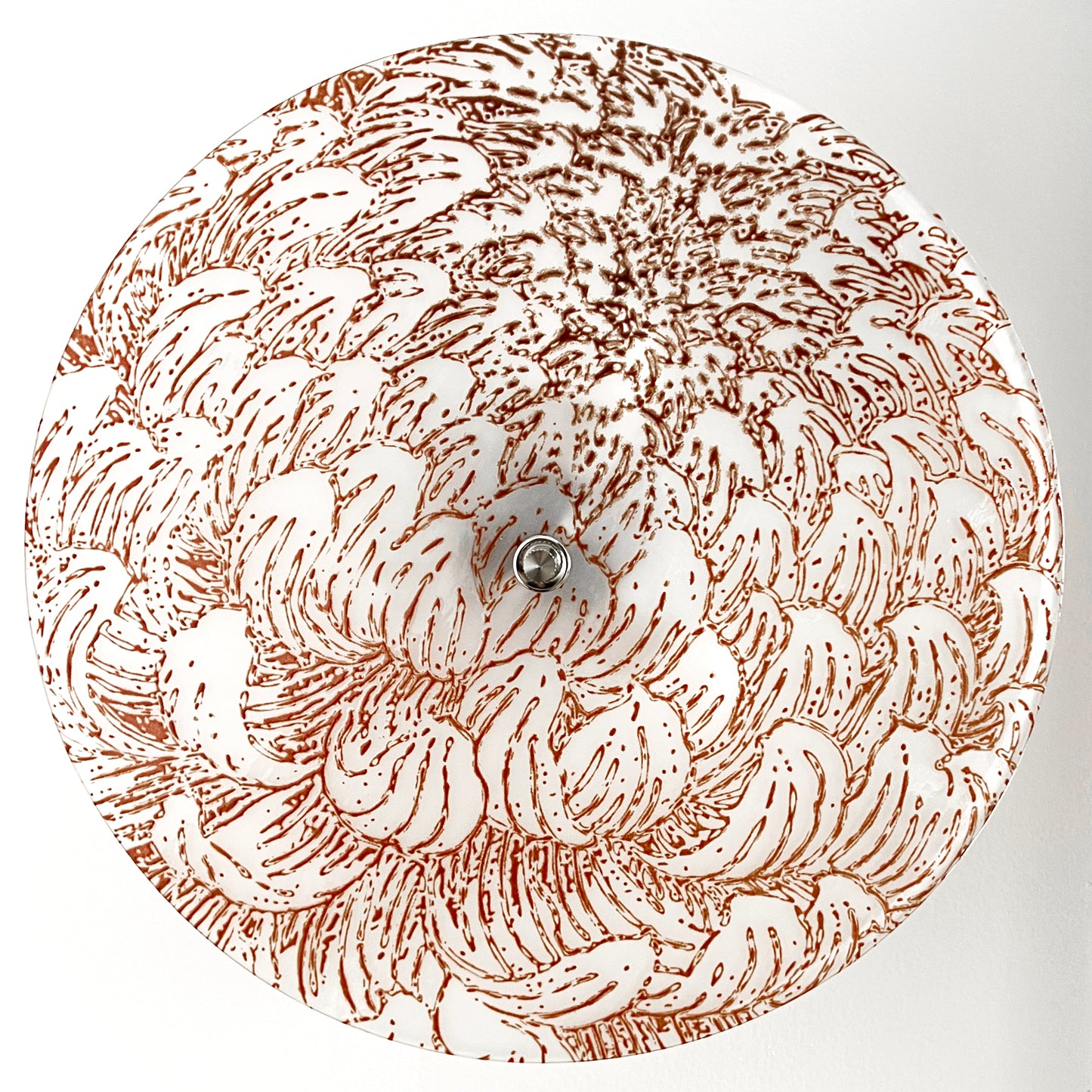 The Chrysanthemum Ceiling Light in Crimson