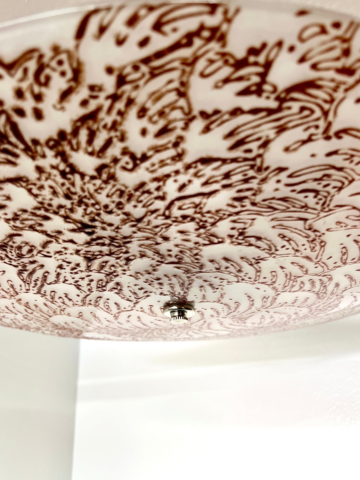 The Chrysanthemum Ceiling Light in Crimson