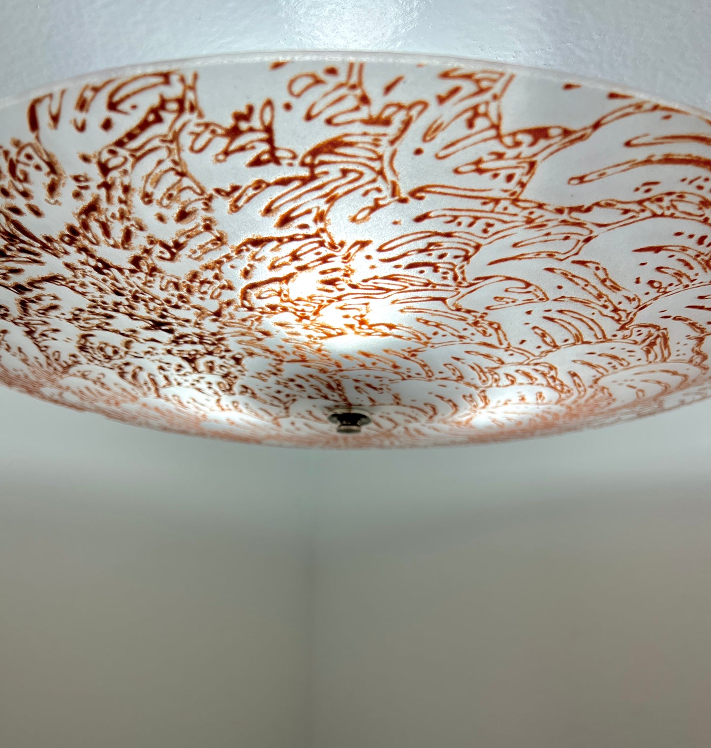 The Chrysanthemum Ceiling Light in Crimson