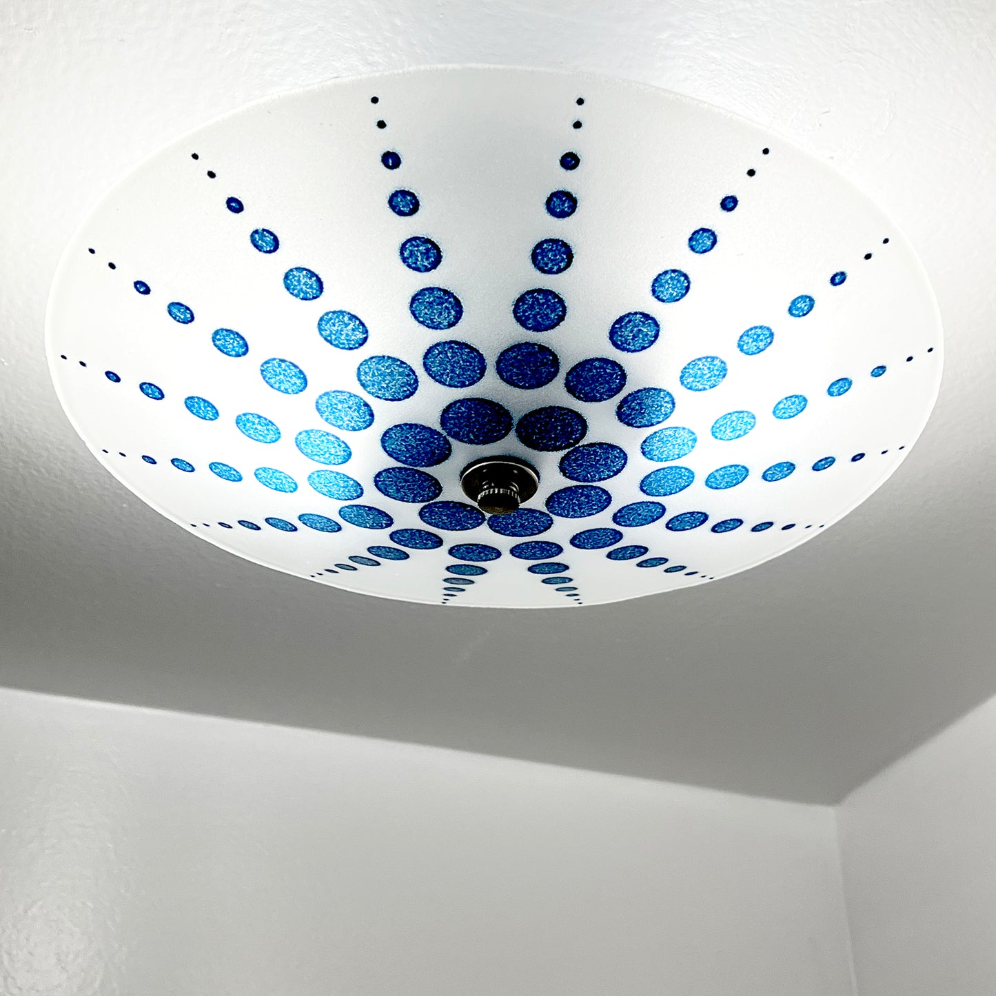 The Dewdrop Ceiling Light in Aventurine Blue