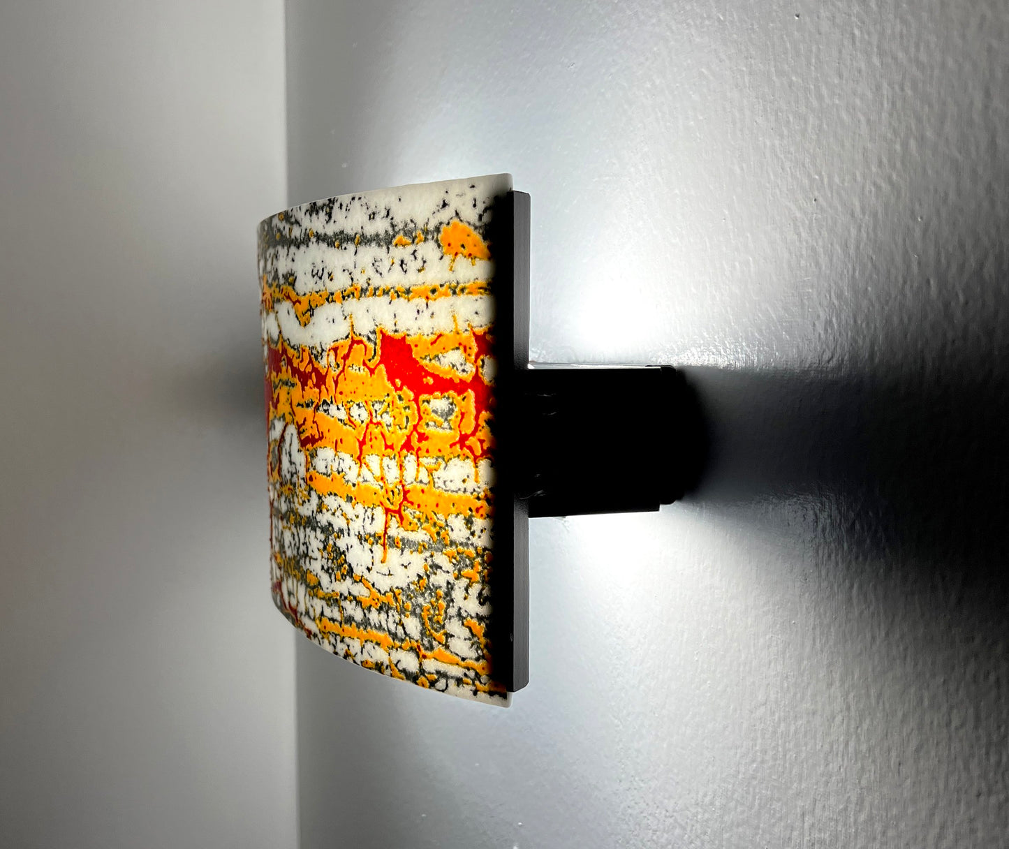 The N2A Wall Sconce Handmade Art Glass Fused Glass