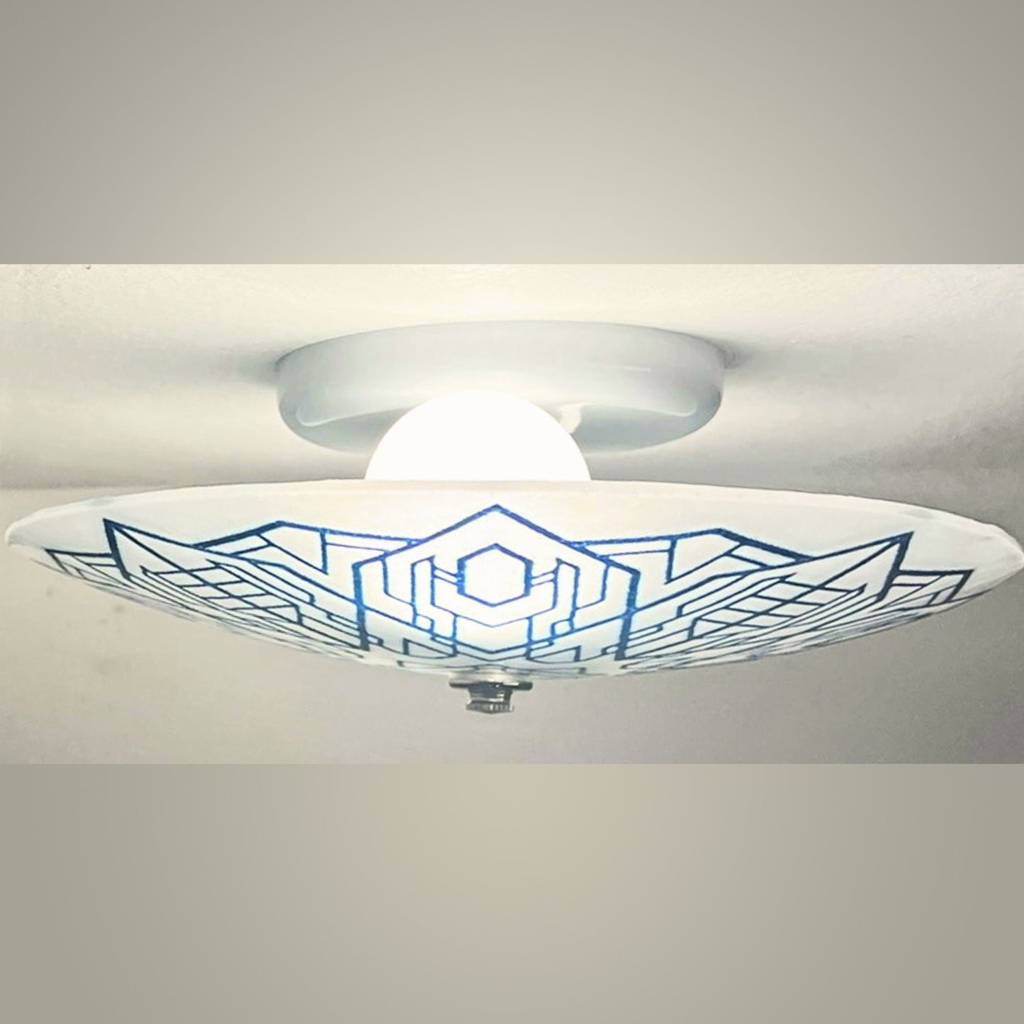 The Deco 2 Ceiling Light, in Aventurine Blue