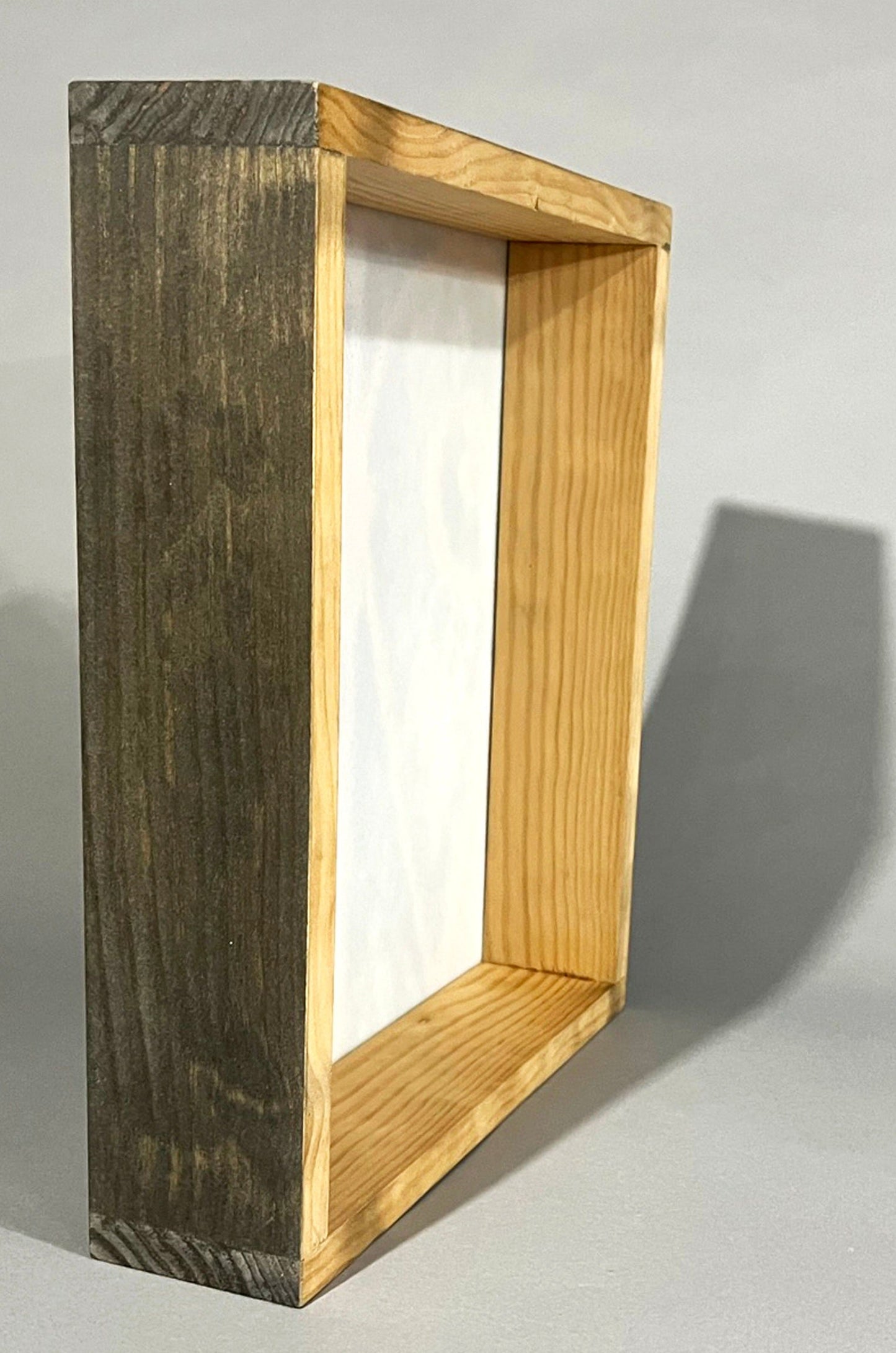 Merida Window Kiln Formed Glass Wall Piece in Wood Frame