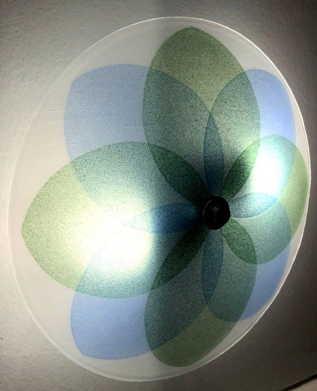 The Lotus Ceiling Light, Blue and Green