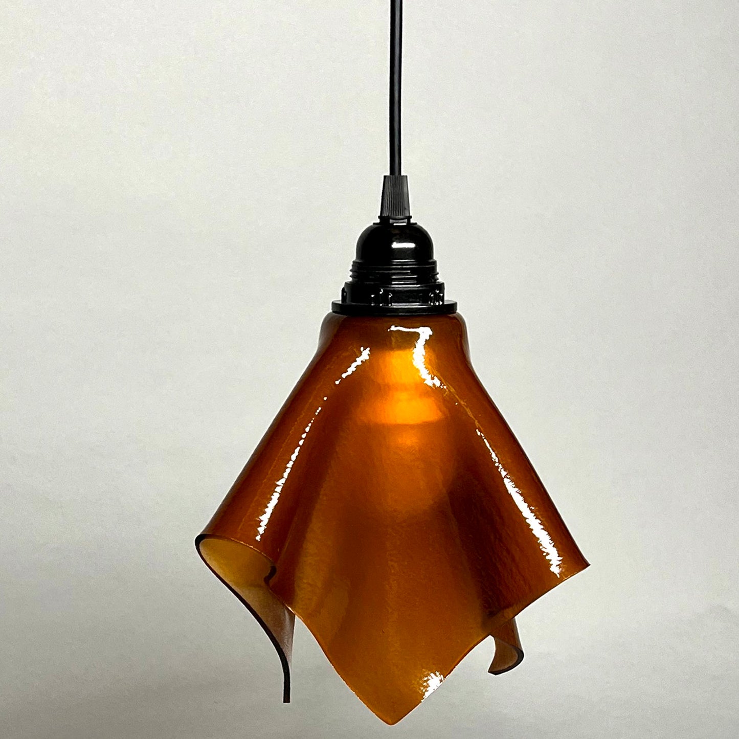 The Handkerchief Pendant Light, Amber Glass