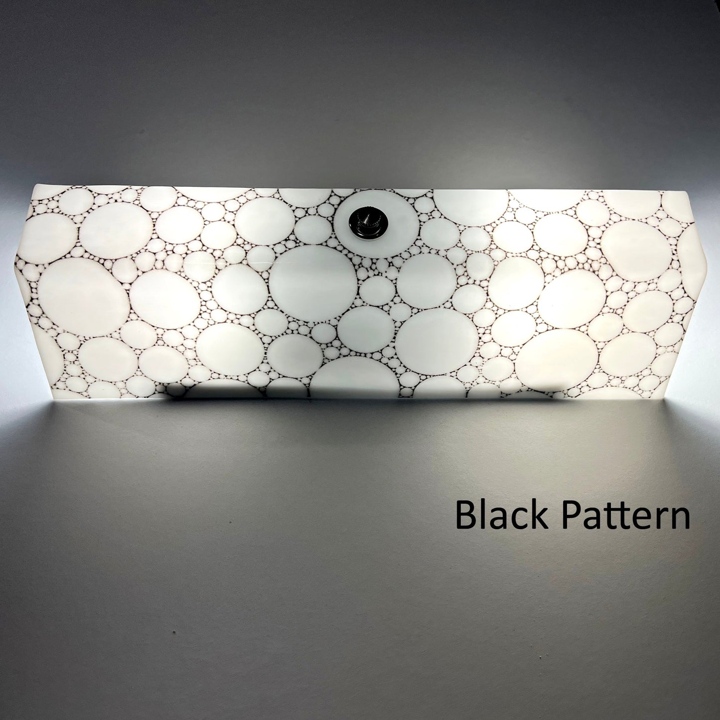 Bathroom Wall Sconce, Black Bubbles