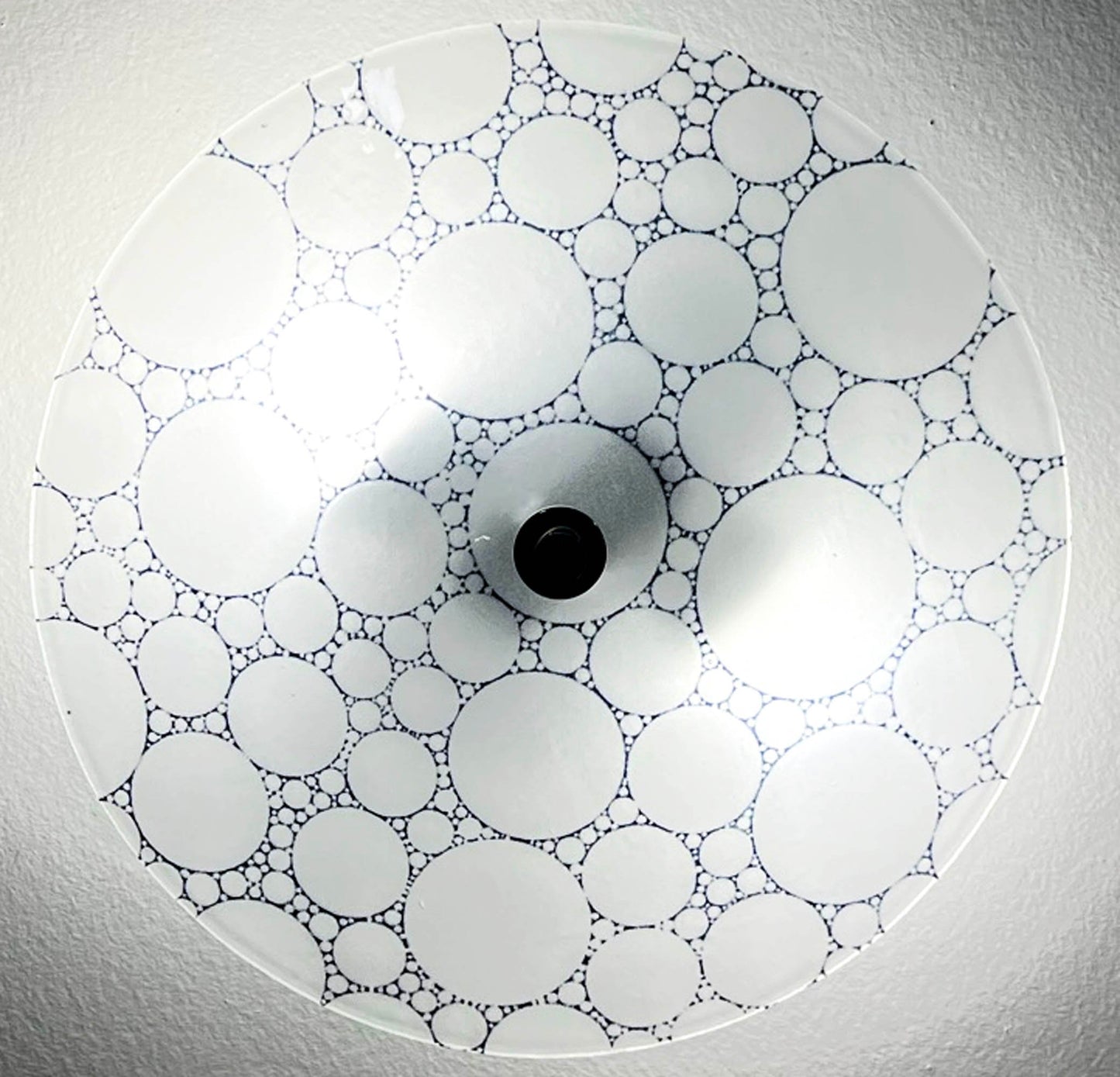 Handmade Bubbles Ceiling Light, Blue Pattern