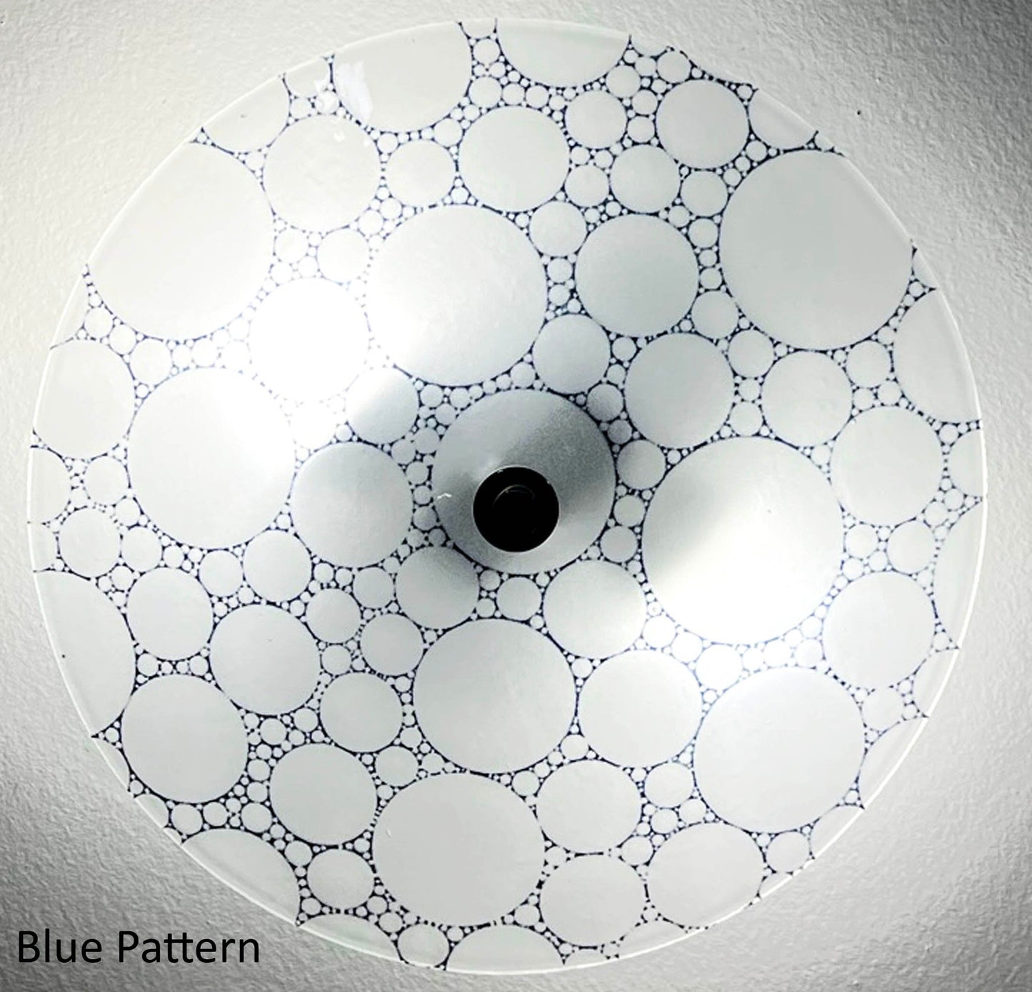 Handmade Bubbles Ceiling Light, Blue Pattern