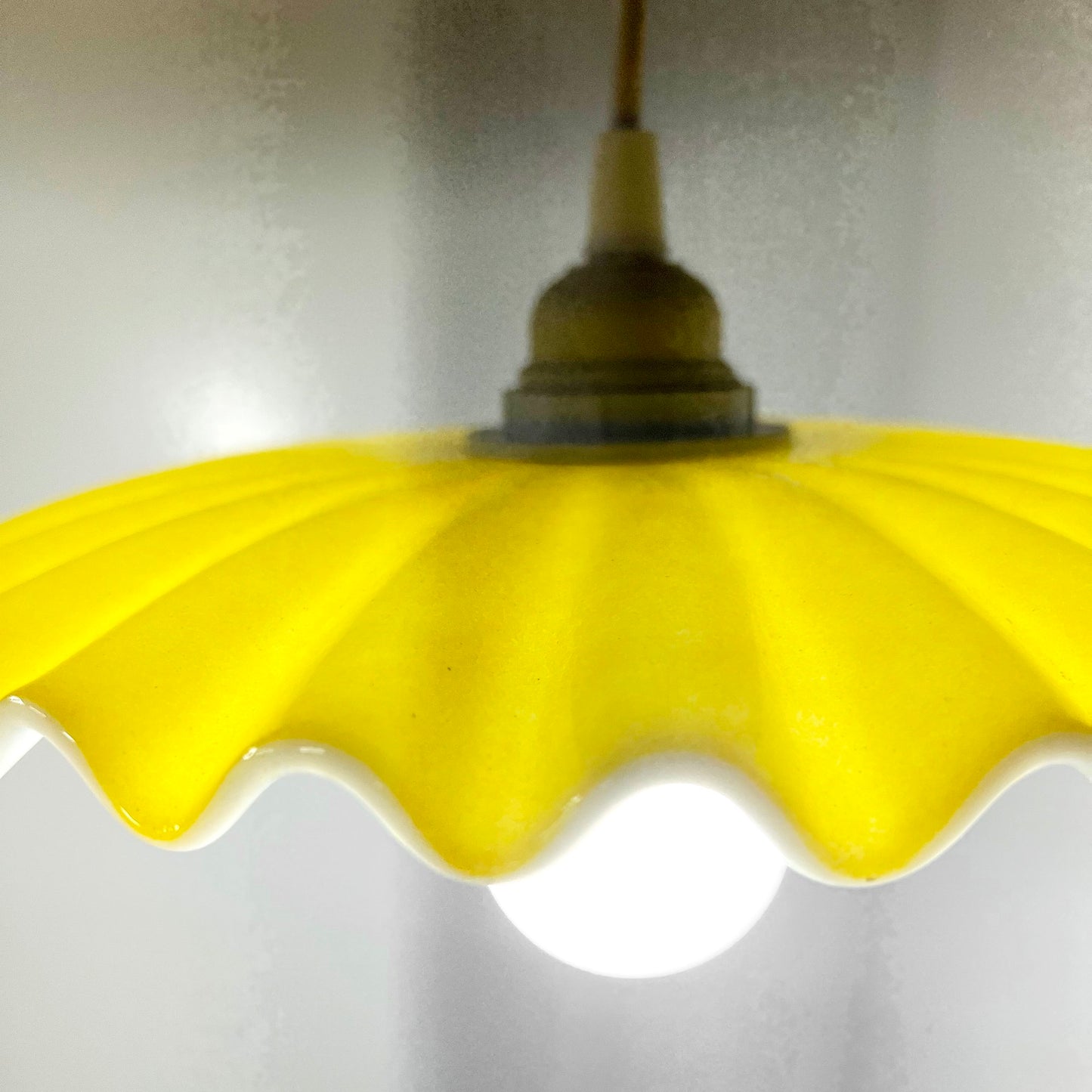 Candy Dish Pendant Light in Marigold Yellow