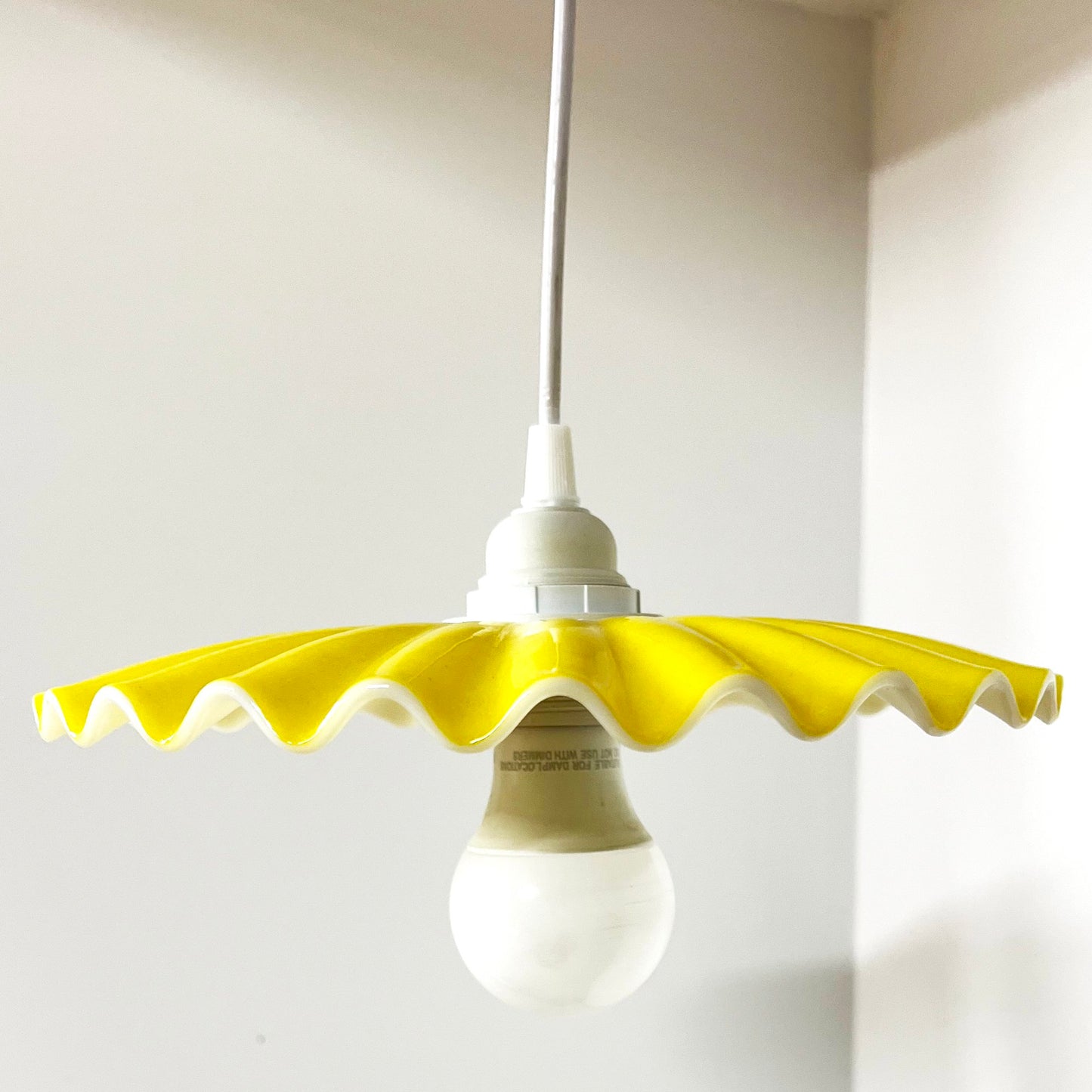 Candy Dish Pendant Light in Marigold Yellow