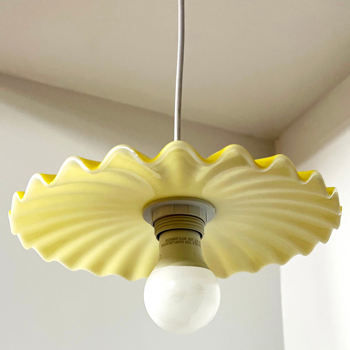 Candy Dish Pendant Light in Marigold Yellow