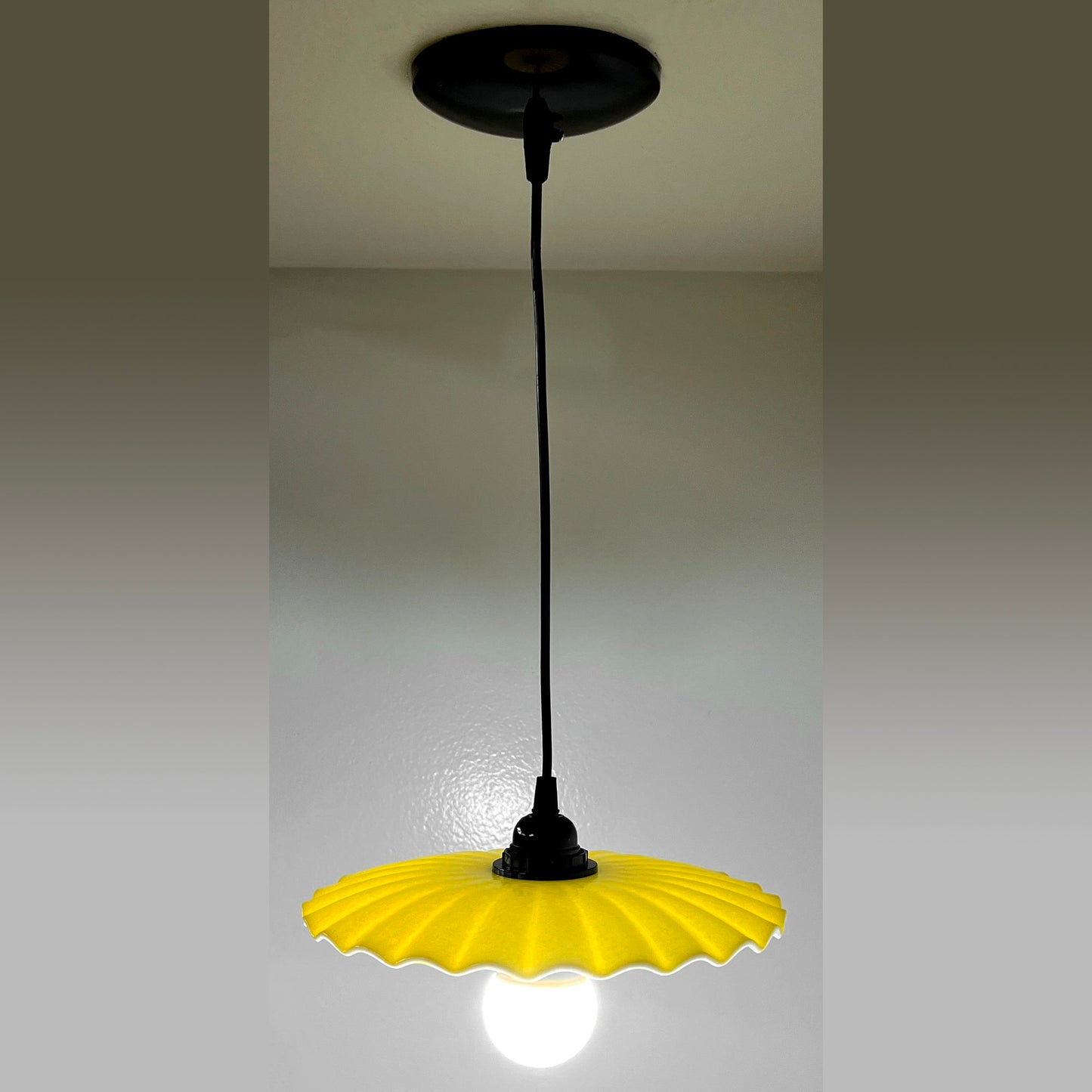 Candy Dish Pendant Light in Marigold Yellow