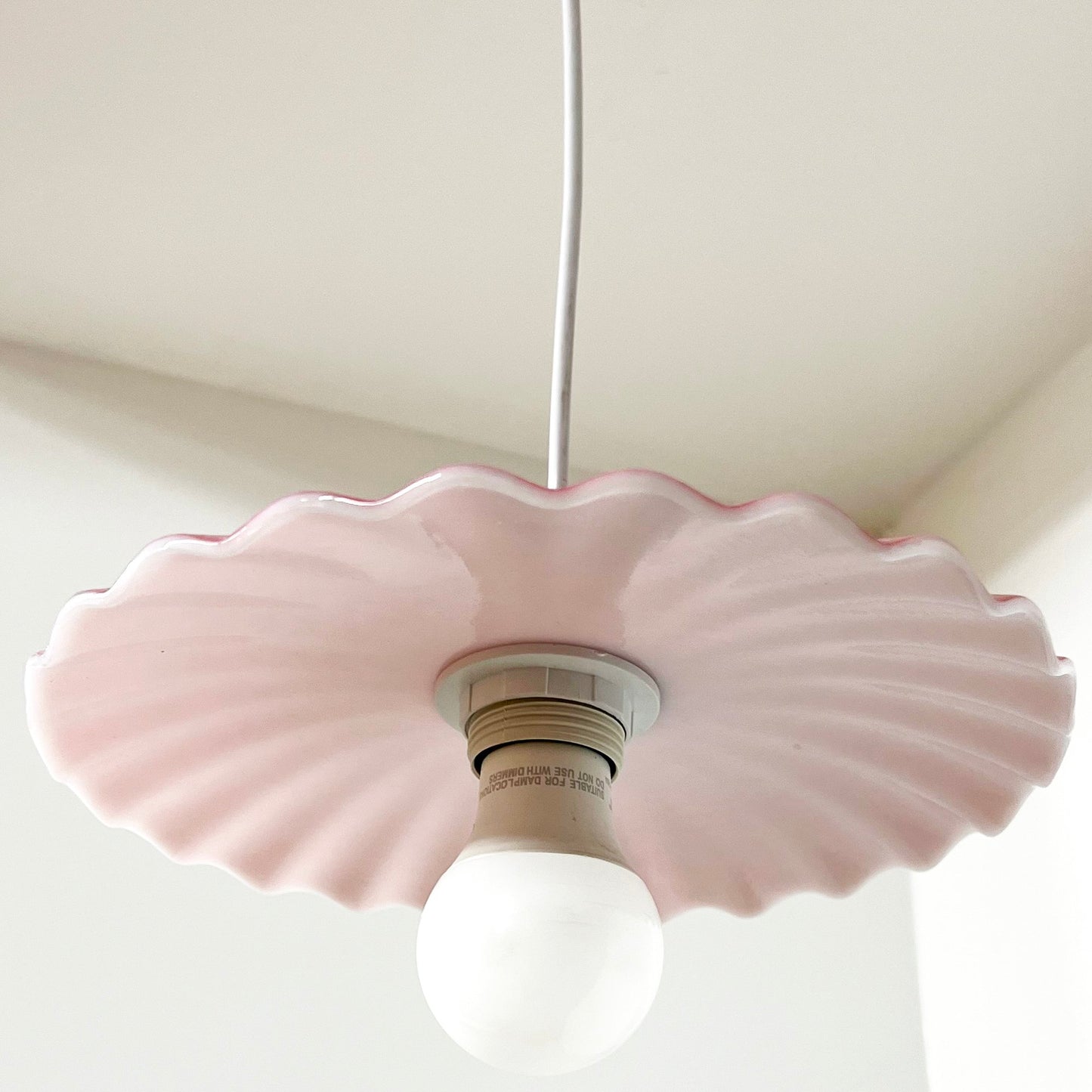 Candy Dish Pendant Light in Pink