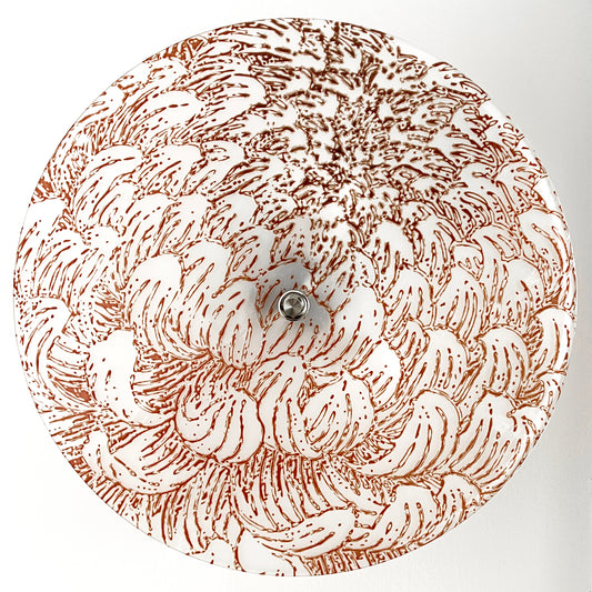The Chrysanthemum Ceiling Light in Crimson