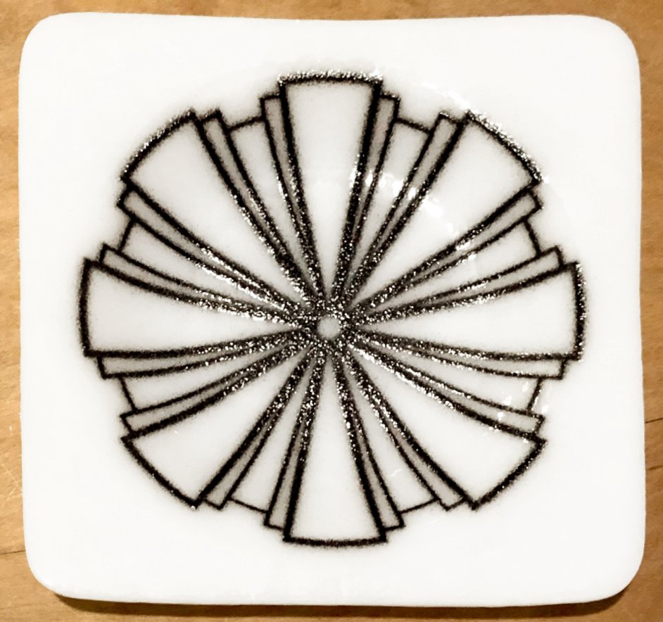 Glass Drink Coasters in 4 Designs