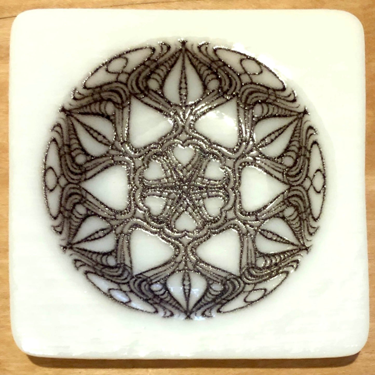 Glass Drink Coasters in 4 Designs