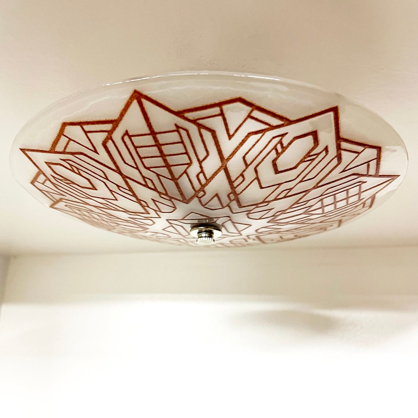 The Deco II Ceiling Light, Crimson Red