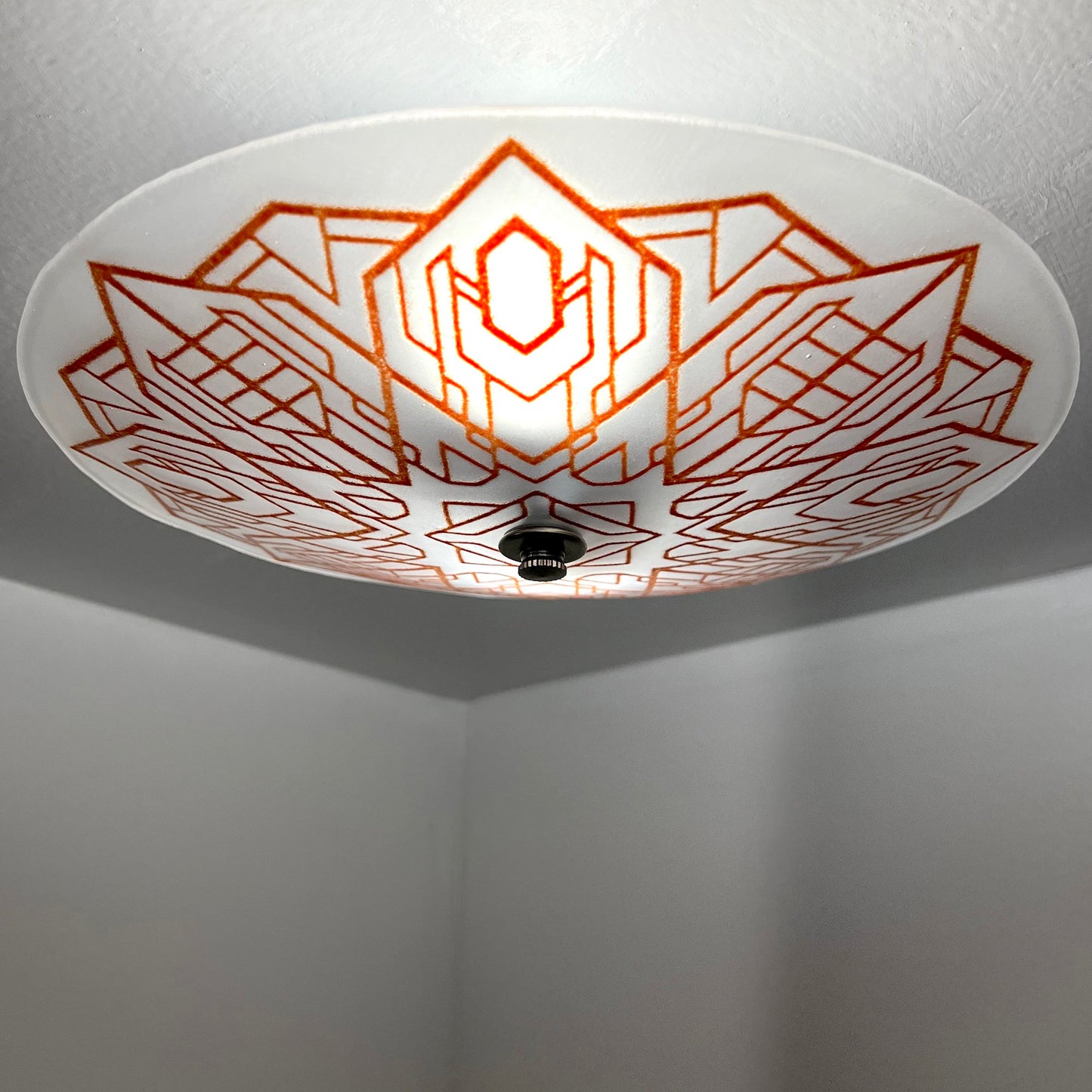 The Deco II Ceiling Light, Crimson Red