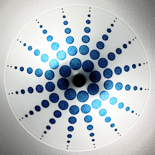 The Dewdrop Ceiling Light in Aventurine Blue