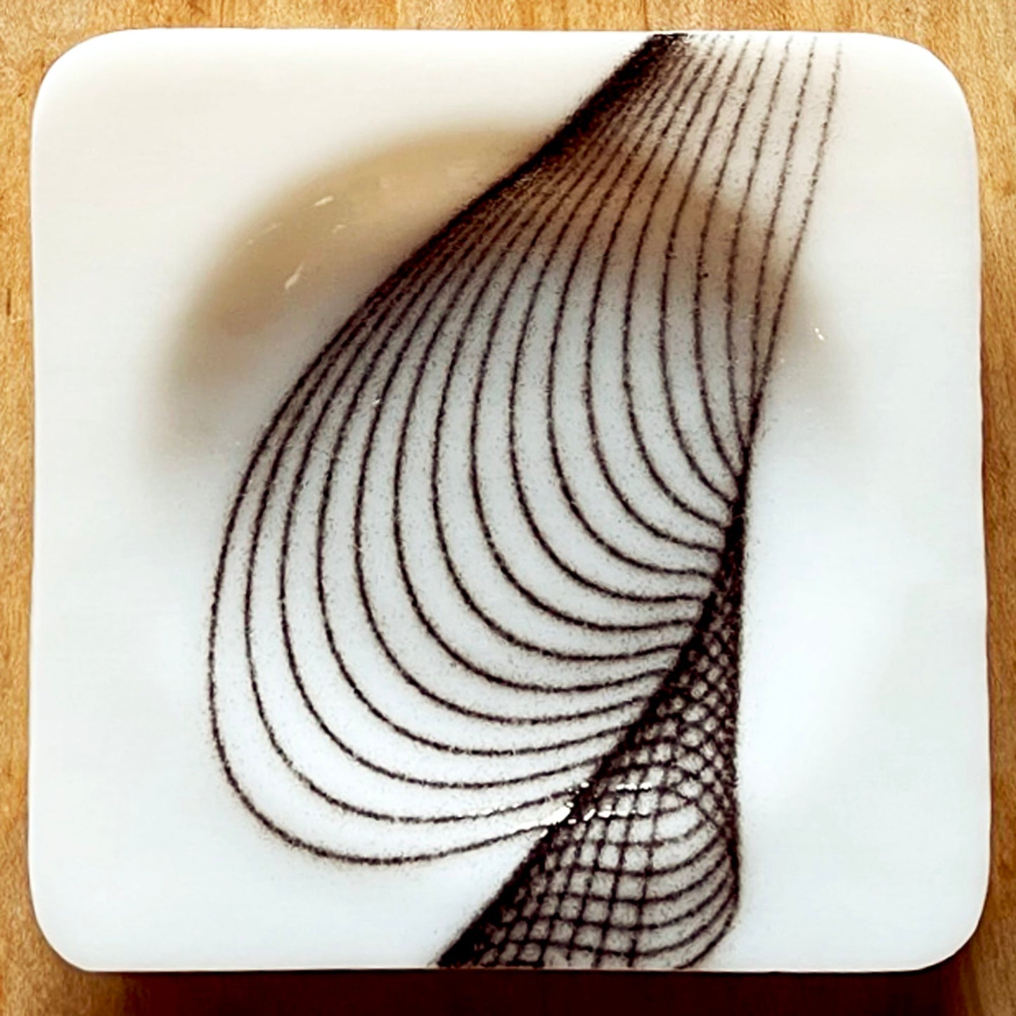 Glass Drink Coasters with Frequency Design