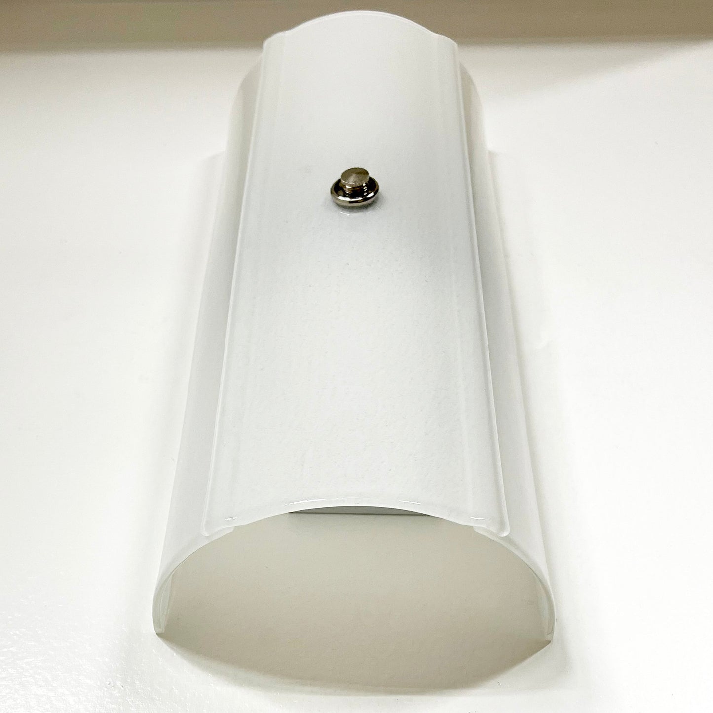 Half Round Glass Wall Sconce, Ice White