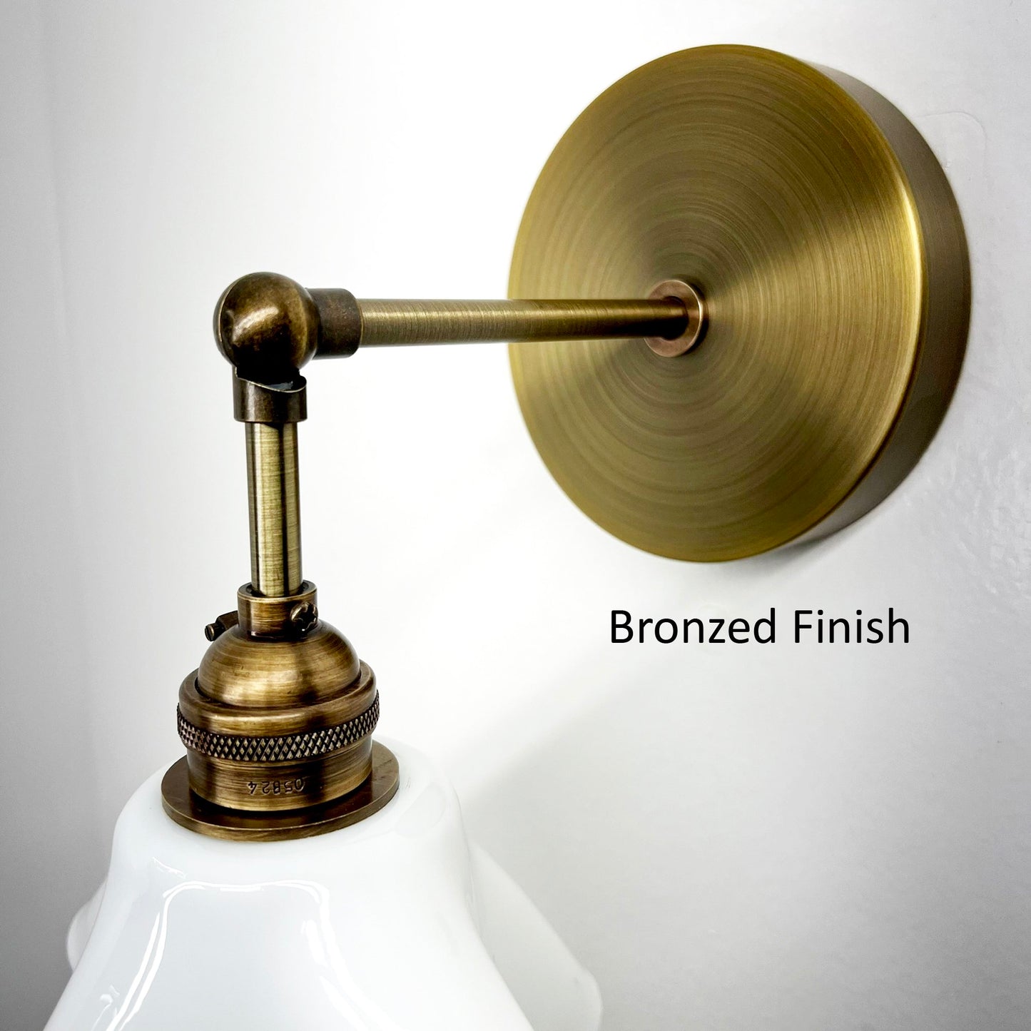 The Handkerchief Wall Sconce with Brass Fittings, White Glass