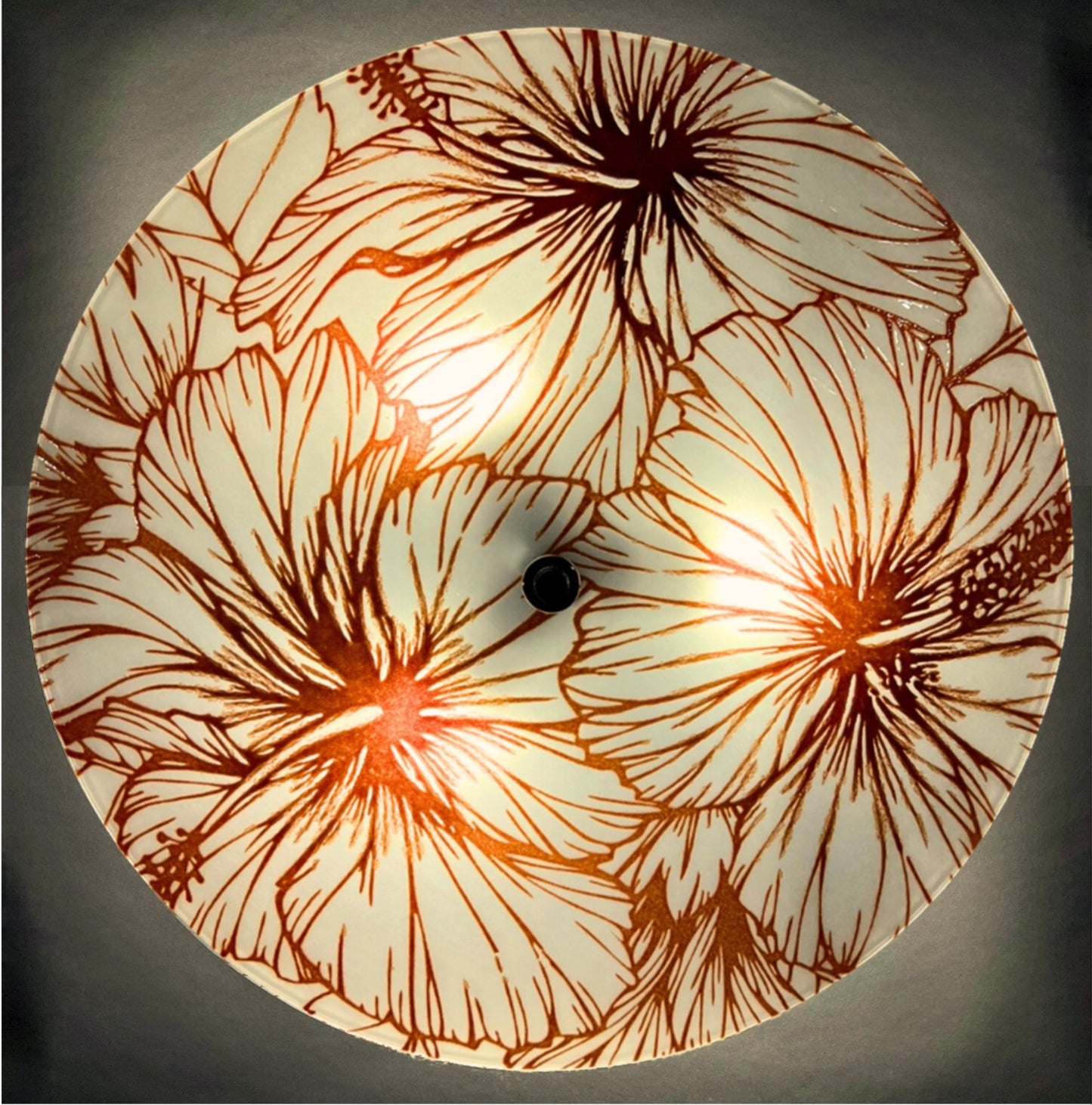 The Hibiscus Ceiling Light, in Crimson