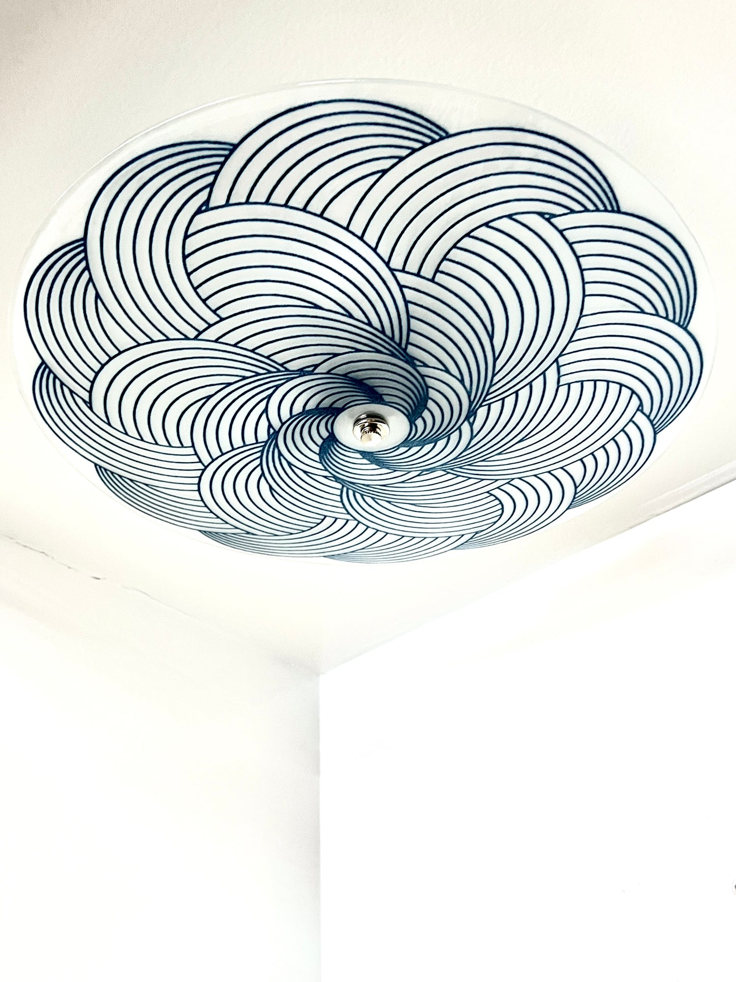 The Cheshire Ceiling Light, in Aventurine Blue