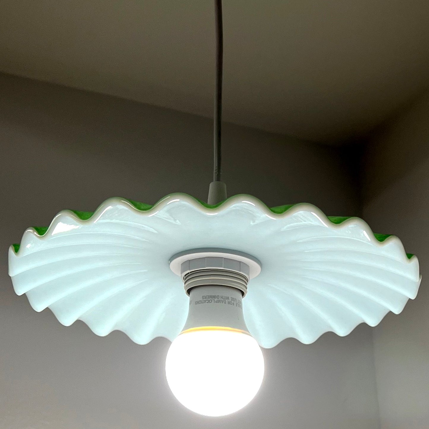 Candy Dish Pendant Light in Jade Green