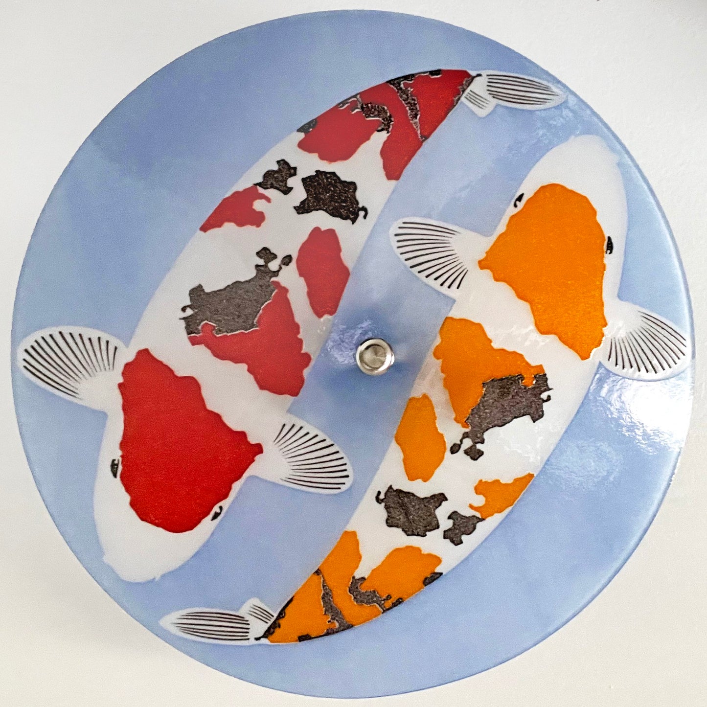 The Koi Ceiling Light, Blue Background