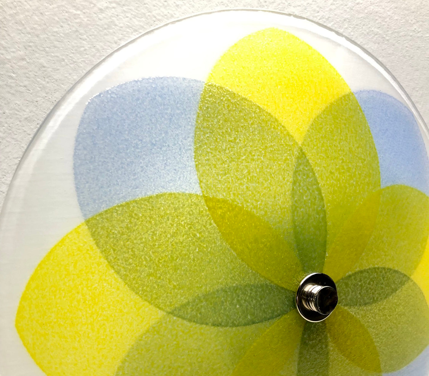 The Lotus Ceiling Light, Lt Blue and Yellow