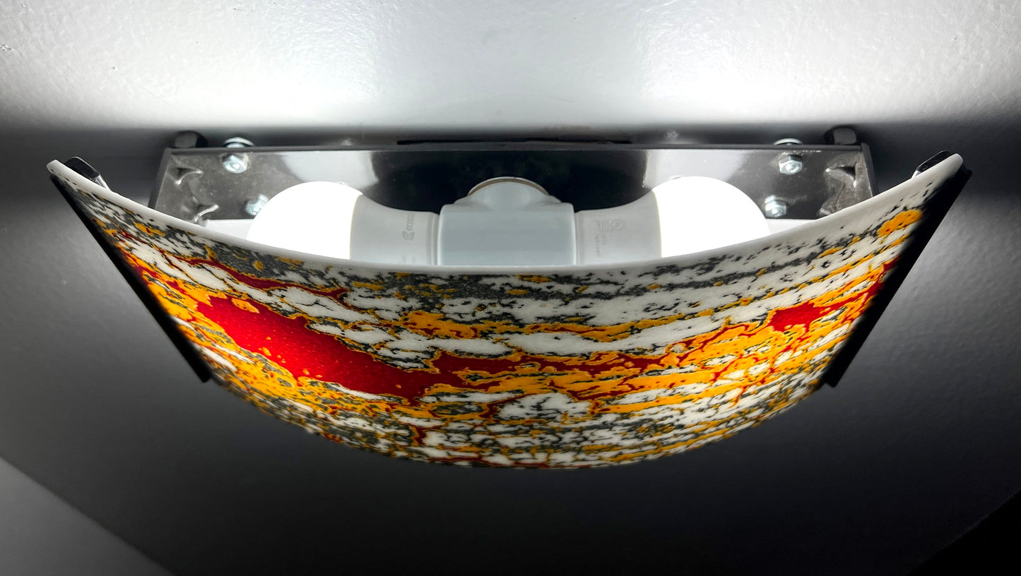 The N2A Wall Sconce Handmade Art Glass Fused Glass