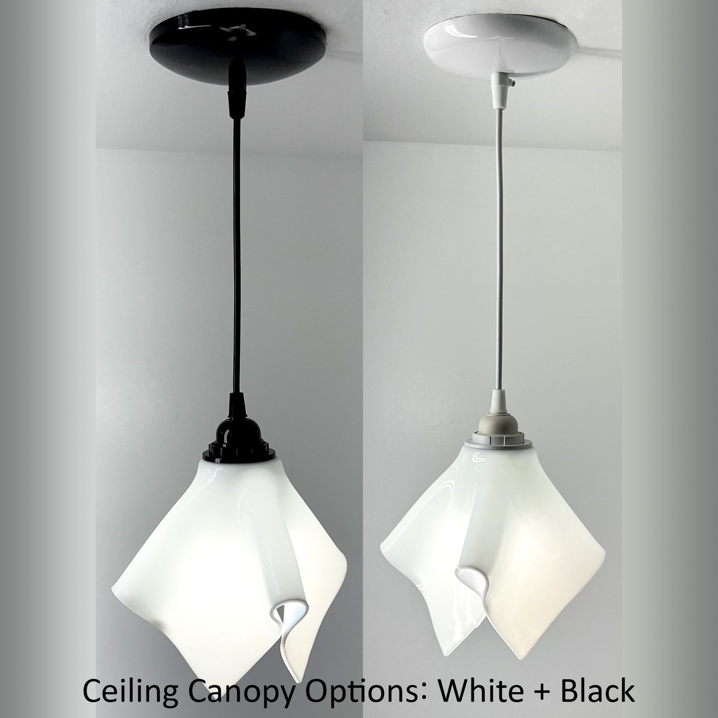 The Handkerchief Pendant Light, White Glass