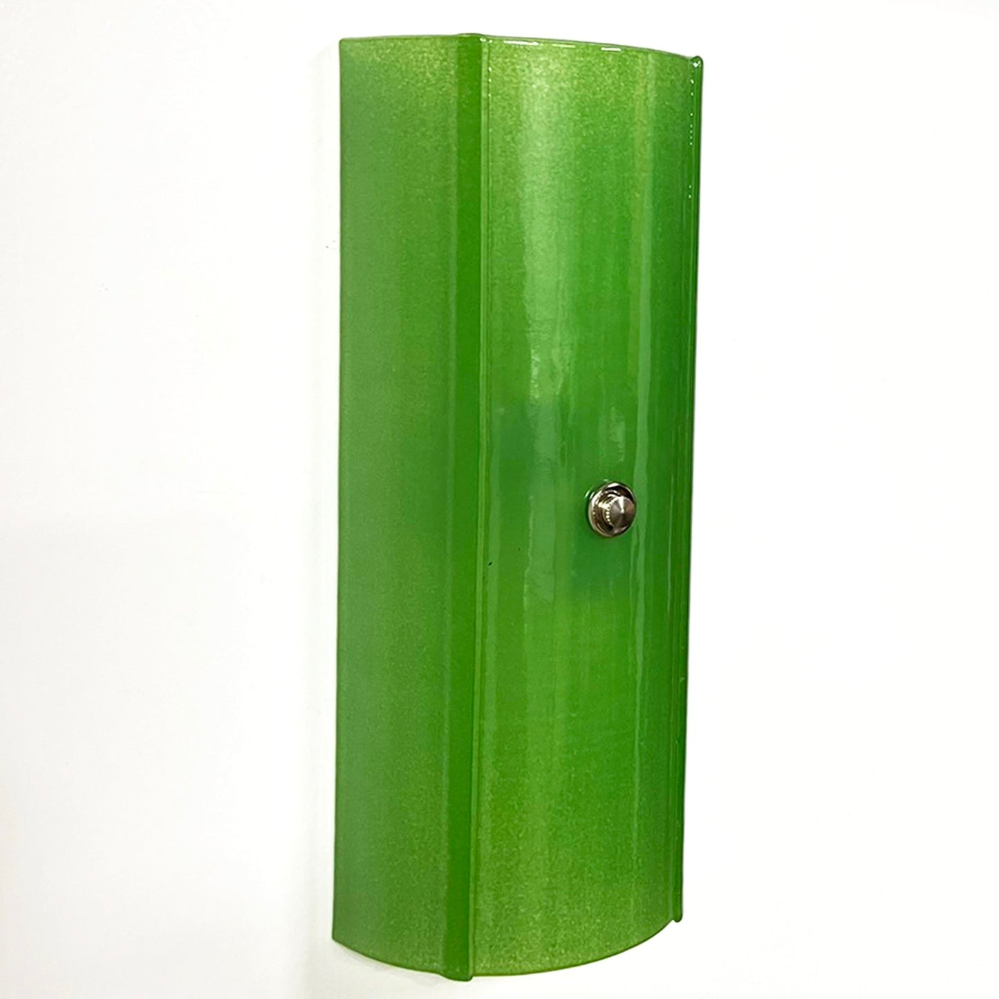 Half Round Glass Wall Sconce, Jade Green