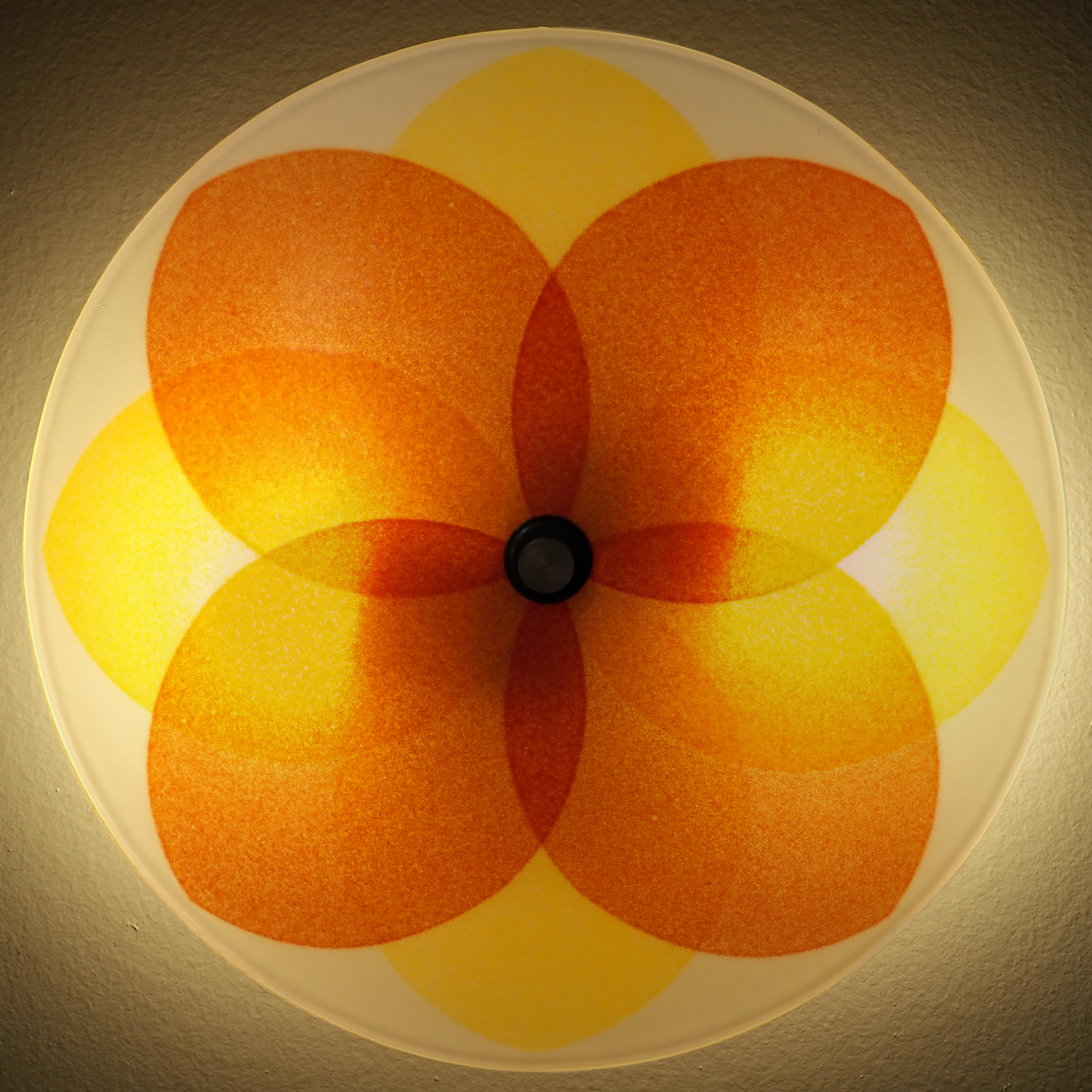 The Lotus Ceiling Light, Red and Yellow