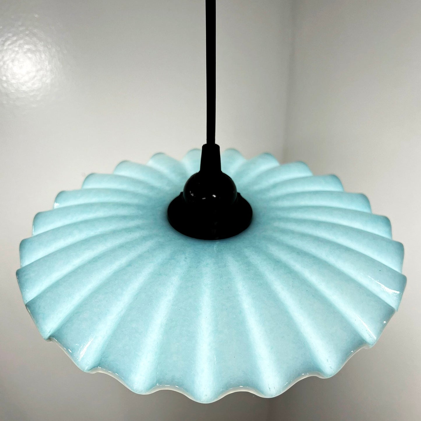 Candy Dish Pendant Light, Sky Blue