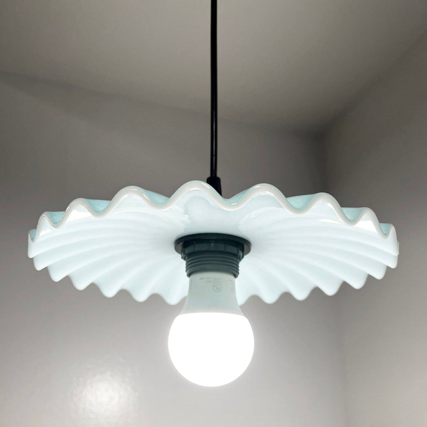 Candy Dish Pendant Light, Sky Blue