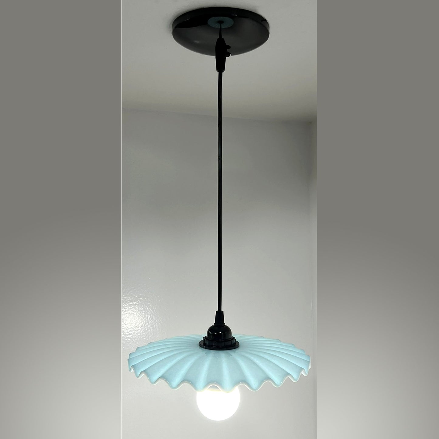 Candy Dish Pendant Light, Sky Blue