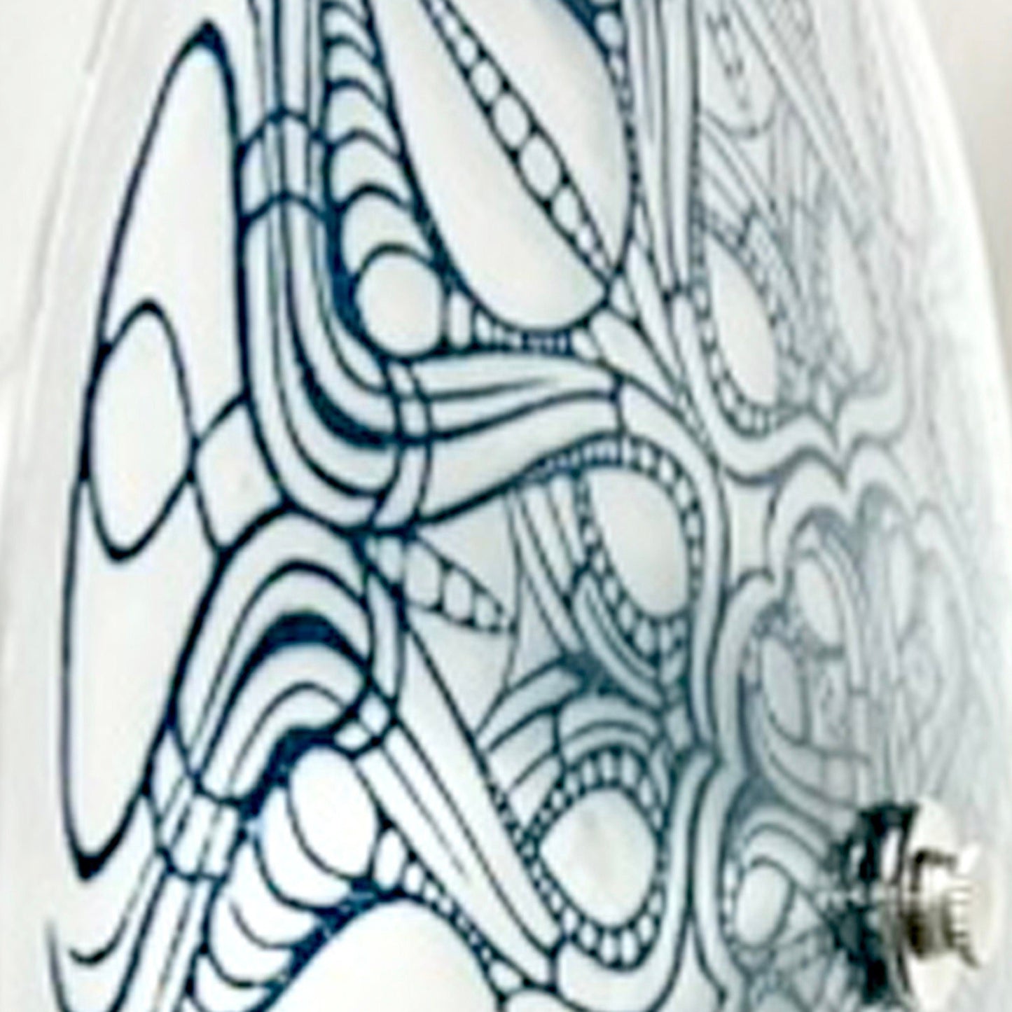 The Nouveau  Ceiling Light, Aventurine Blue