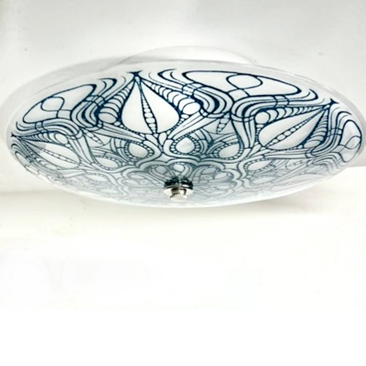 The Nouveau  Ceiling Light, Aventurine Blue